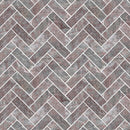 1.25x4 Herringbone Serene Wine Honed Marble Mosaic