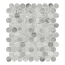 1.25" Volcana Notte Penny Round Honed Marble Mosaic