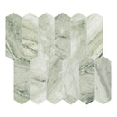 2x6 Verdant Silverado Picket Honed Marble Mosaic