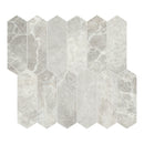 2x6 Nimbus Silverado Picket Honed Marble Mosaic