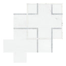 Celestia Puzzle White Honed Natural Stone Mosaic