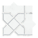 Celestia Cross White Honed Natural Stone Mosaic