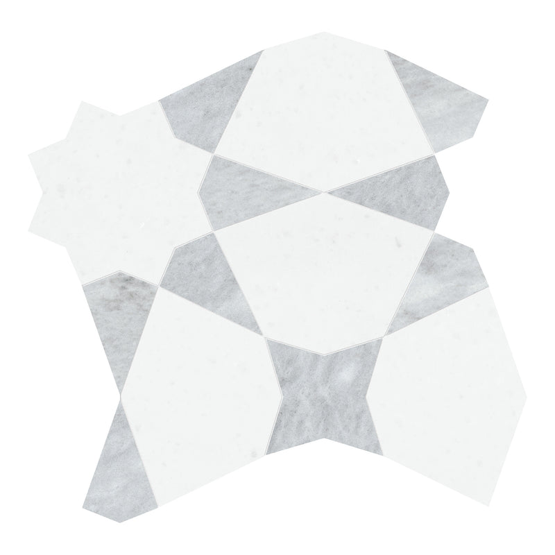 Celestia Star White Honed Natural Stone Mosaic
