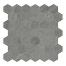 2" Hexagon Nevado Dark Grey Porcelain Matte Mosaic