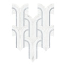 Celestia Arch White Honed Natural Stone Mosaic