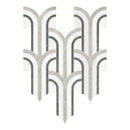 Celestia Arch Cloud Polished w/ Honed Accents Natural Stone Mosaic