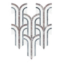 Celestia Arch Burgundy Honed Natural Stone Mosaic