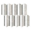 Celestia Aqua Cloud Honed w/ Polished Accents Natural Stone Mosaic