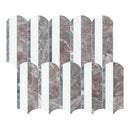 Celestia Aqua Burgundy Honed Natural Stone Mosaic