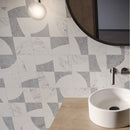 Celestia Quadro White Honed Natural Stone Mosaic