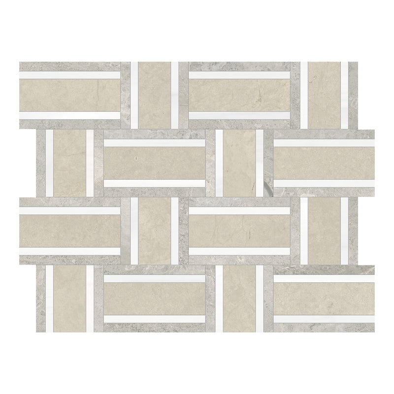 Celestia Tweed Beige Honed Natural Stone Mosaic