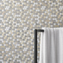 1.25 / 3 cm Celestia Sand Pennyround Honed Natural Stone Mosaic