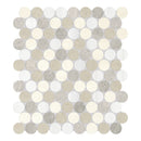 1.25 / 3 cm Celestia Sand Pennyround Honed Natural Stone Mosaic