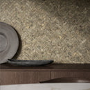 1.25x4 Graphite Velvet Herringbone Polished Marble Mosaic