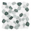 Cabana Jade Blend Pebble Tumbled Marble Mosaic