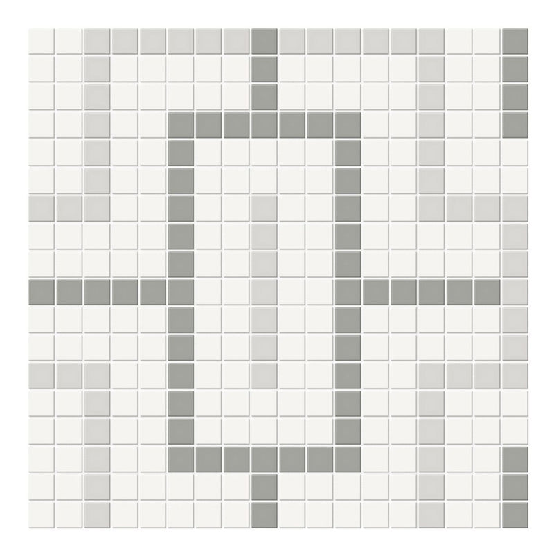 Architek Light Grey Chain Matte Glazed Porcelain Mosaic
