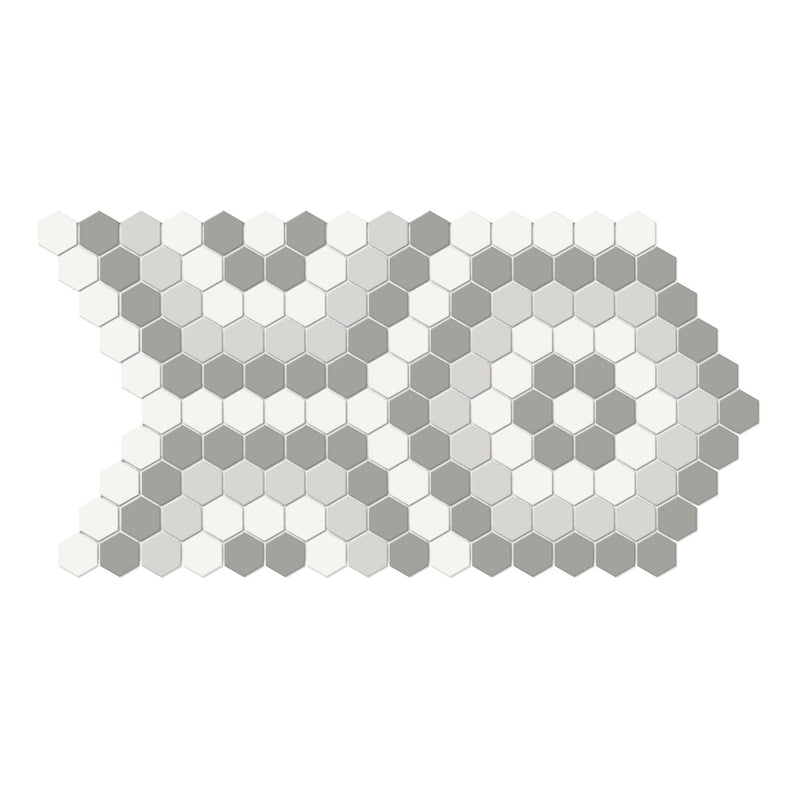 Architek Light Grey Hexagon Matte Glazed Porcelain Mosaic