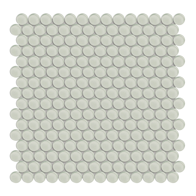 Penny Round Sollenn Beige Glass Mosaic