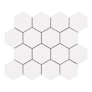 3x3 Hexagon Dolomite Select Marble Honed Mosaic Final Sale