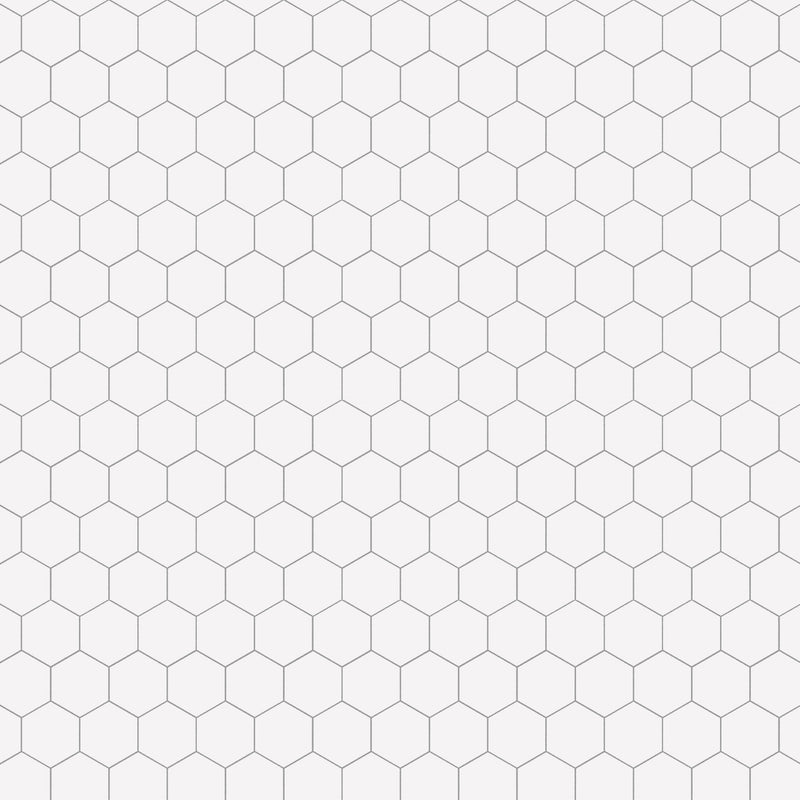 2x2 Solid Super White Hexagon Matte Porcelain Mosaic