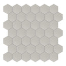 2x2 Solid Light Grey Hexagon Matte Porcelain Mosaic