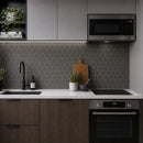 2x2 Solid Dark Grey Hexagon Matte Porcelain Mosaic