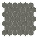 2x2 Solid Dark Grey Hexagon Matte Porcelain Mosaic
