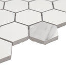 2x2 La Mallorca Milano Bianco Hexagon Polished Porcelain Mosaic