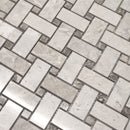 Tweed Turkish Silver Grey w/ Grey Dot Marble Polished Mosaic FINAL SALE