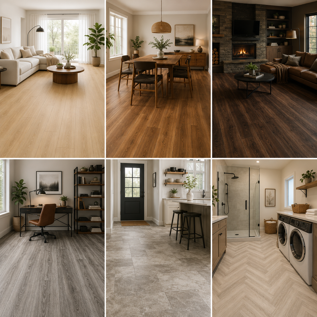 Vinyl flooring options for Dieppe basements, kitchens and renovation projects
