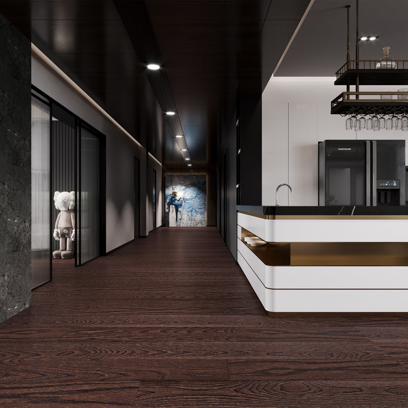 6 1/2x3/4xRL (2mm Top Layer) Elite White Oak Gold Coast Wirebrushed Engineered Hardwood Final Sale
