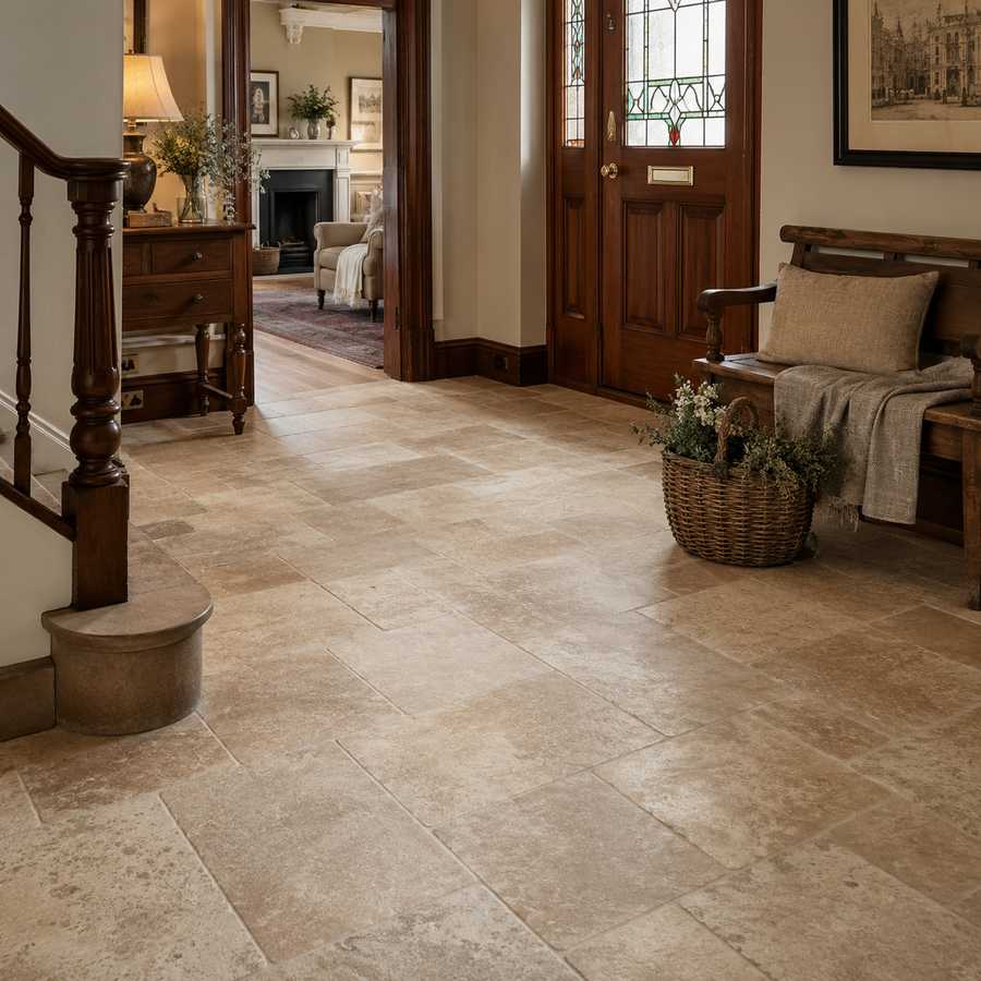 Warm stone look tile for a Newmarket heritage or established home