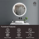 27.5" Round LED Wall Mirror (Size WxH: 70x70cm)