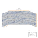 60"x32"x84" (WxDxH) Imperial Blue Shower Wall Panel Set -KDP3306