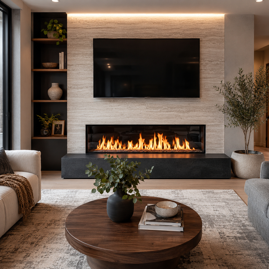 Fireplace and feature wall tile for Aurora homes