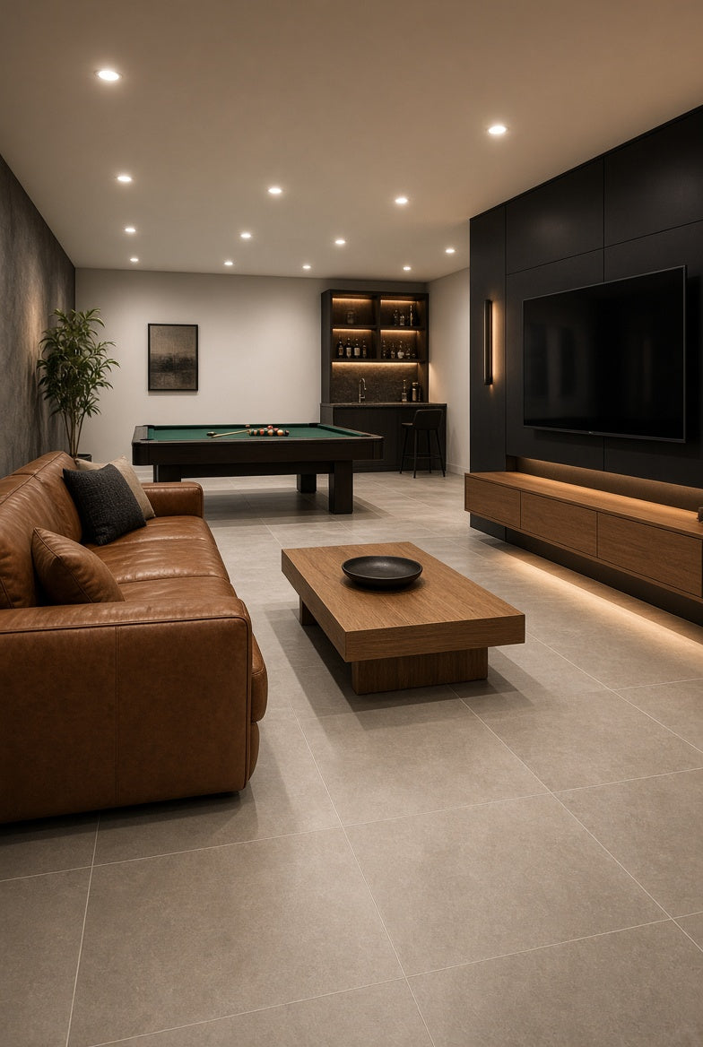 Flooring in a Willowdale basement