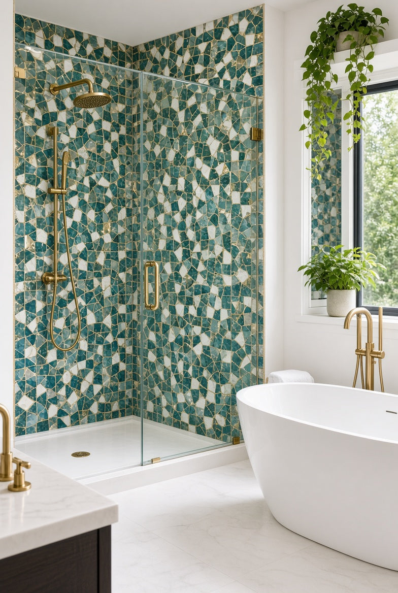 Mosaic tile in a Willowdale shower or backsplash