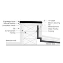 6x94.5 Dark Grey Engineered Stone Polished Threshold