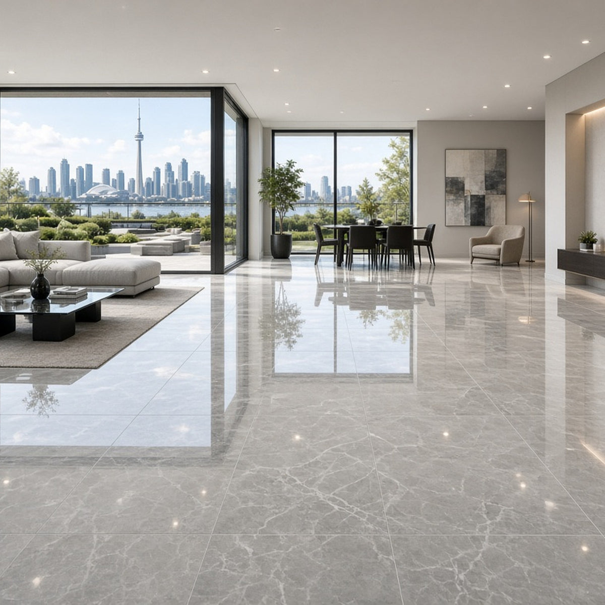 Tile and flooring in a Don Mills home renovation