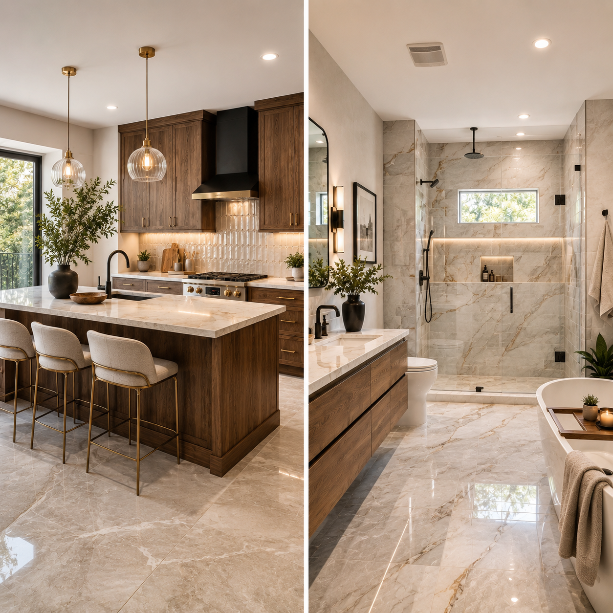 Tile and flooring for a Burlington home renovation