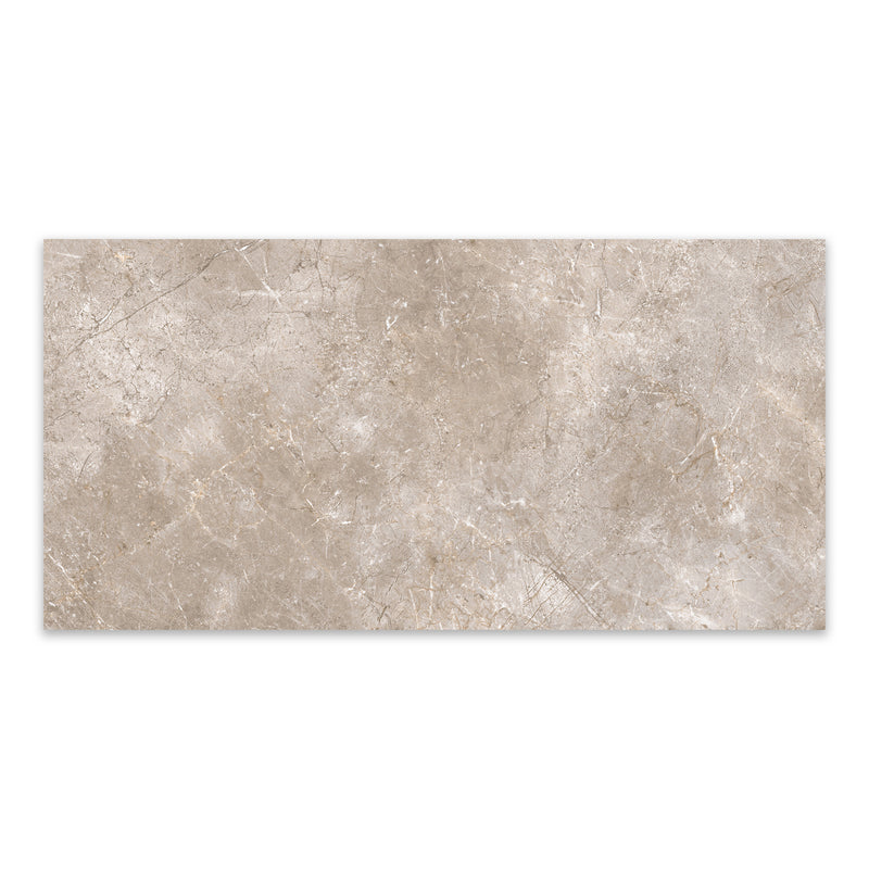 24x48 Azra Terra Taupe Polished Porcelain Tile Final Sale