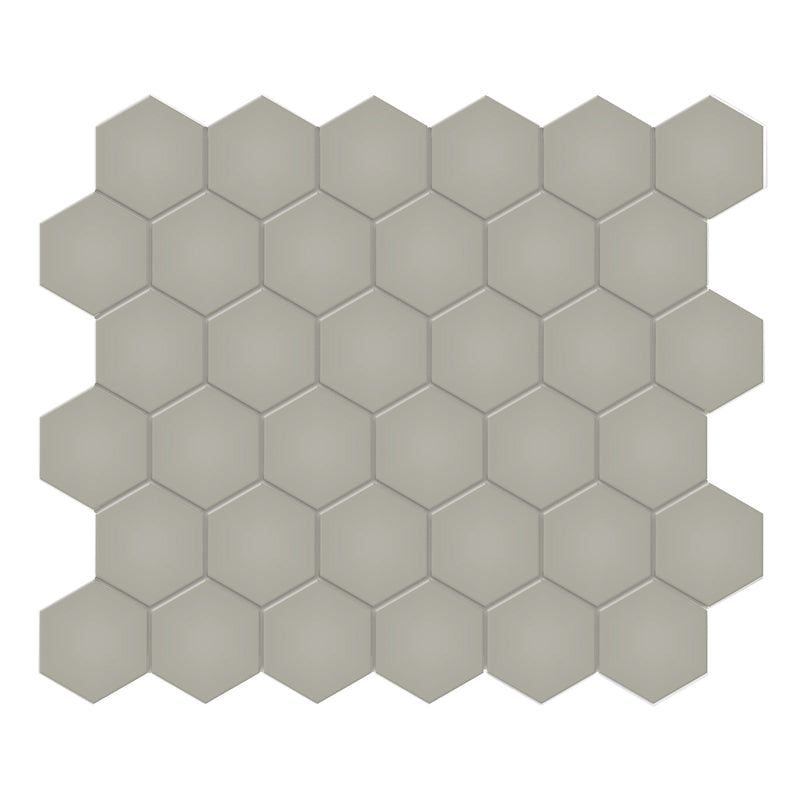 2" Architek Hexagon Taupe Matte Glazed  Porcelain Mosaic
