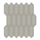 2x5 Architek Taupe Picket  Glossy Glazed Porcelain Mosaic