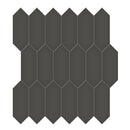 2x5 Architek Black Picket Glossy Glazed Porcelain Mosaic