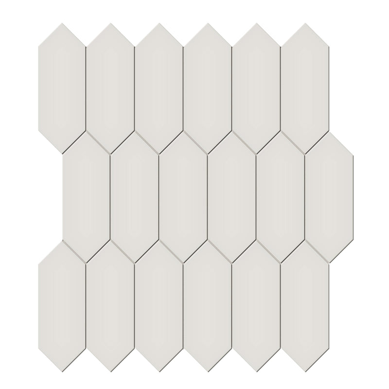 2x5 Architeck Warm Grey Picket Matte Glazed Porcelain Mosaic