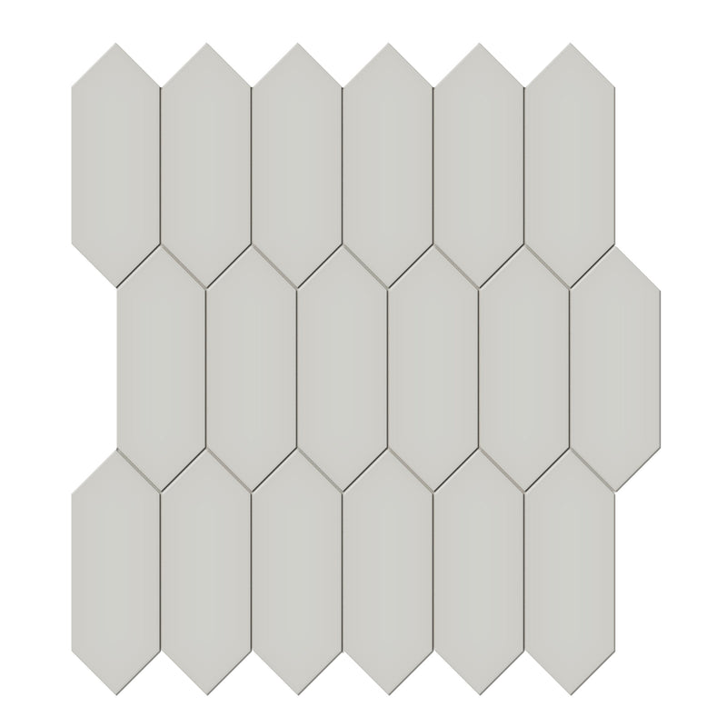 2x5 Architeck Dark Grey Picket Matte Glazed Porcelain Mosaic