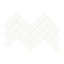 2x6 Architek White Herringbone Matte Glazed Porcelain Mosaic