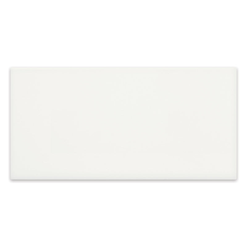 3x6 Architek White Glossy Glazed Ceramic Tile