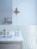 2.6x8 Bellini Borgo Sky Blue Polished Porcelain Wall Tile