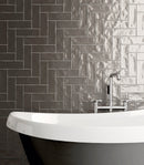 2.6x8 Bellini Borgo Graphite Grey Polished Porcelain Wall Tile